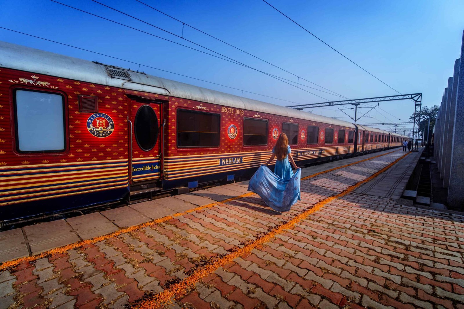 maharajas-express-train-outside-walking